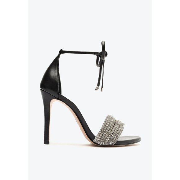 Andy Womens Leather Open Toe Heels 9B- 0309 - Picture 2 of 13